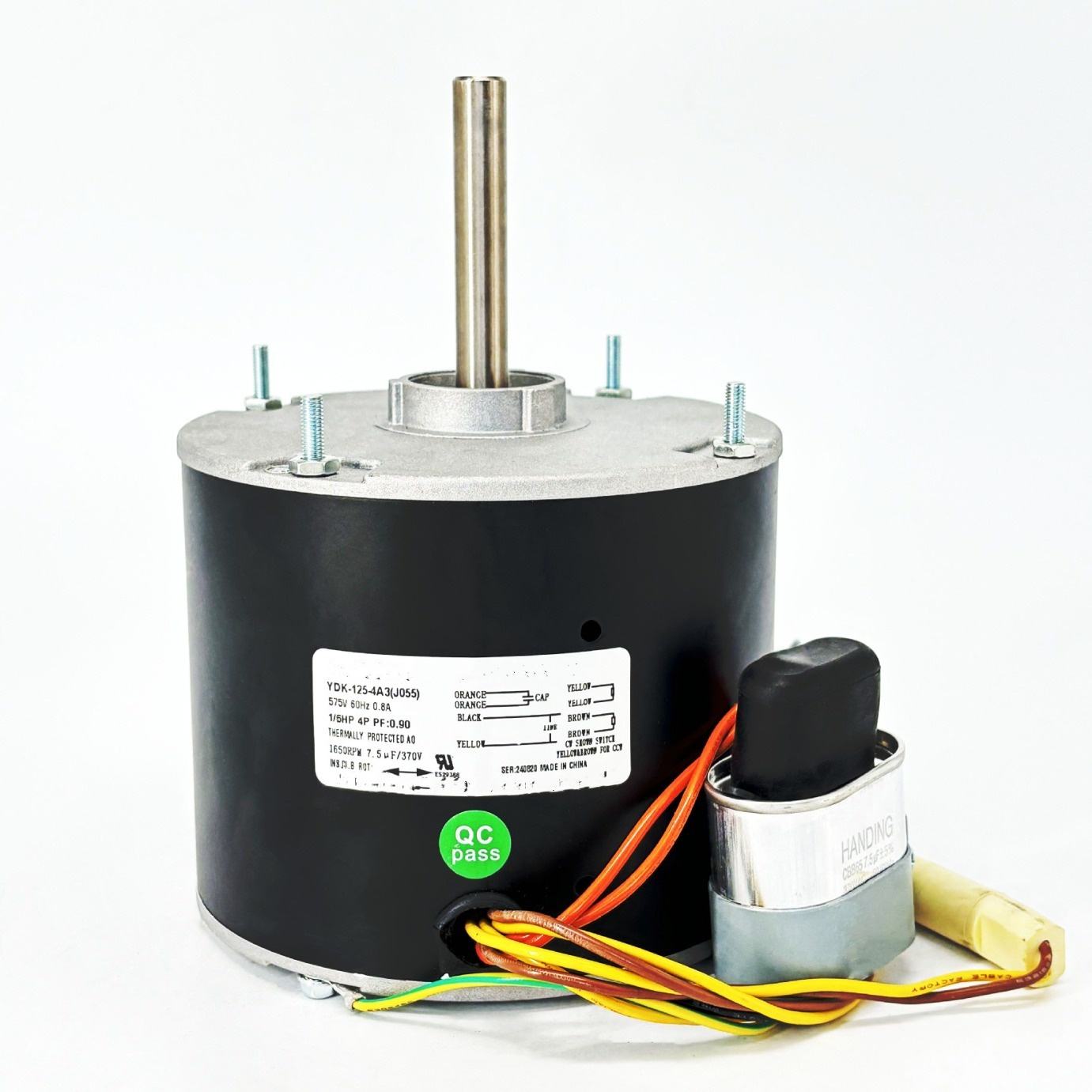 YDK139シリーズ 家庭用エアコンモーター 125W 単相コンデンサ非同期4極