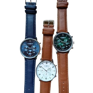 El popular reloj de cuarzo para hombre de la serie Zipper con fase lunar multifuncional presenta una correa de cuero de lujo para negocios. - Product Image 5