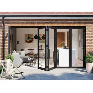 Buitenkant Entree Veranda Beweegbare Aluminium Frame Glas Partitie Vouwen Geglazuurd Muur Maleisië