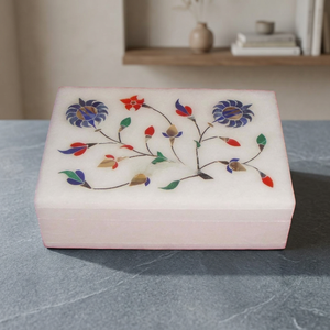 Stonecrafts International Modern Marble Square Engraved Jewelry Box Custom Sizes High Export Quality Storage Accessories - Product Image 2