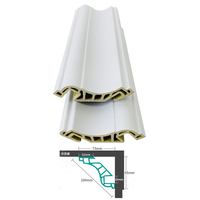 Moulures de corniche en PVC pour faux plafond, designs ignifuges et imperméables, décoration murale, coin intérieur, moulures de couronne