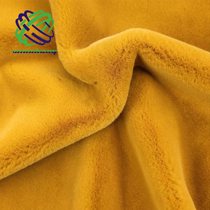 2022 NEW Eco <strong>Fur</strong> Solid Color 1200gr Rabbit Re Faux <strong>Fur</strong> Fabric for Jackets Hats Bags - Product Image 2