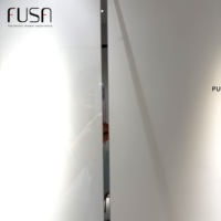 Kaca Shower Tetap FUSA untuk Walk-In Shower, Kaca Tempered Bening 8mm, Rangka Baja Tahan Karat 304, Panel Kaca Tunggal 5mm, Dapat Disesuaikan