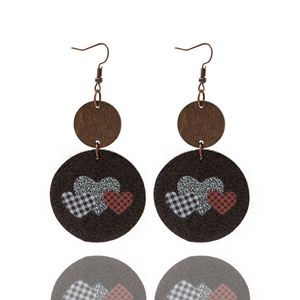 Pendientes de Aro Redondos Geométricos de Moda en Cuero Sintético con Lentejuelas Brillantes para Mujer - Product Image 4