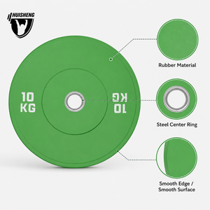 HUISHENG Colorful Rubber <strong>Bumper</strong> <strong>Weight</strong> Plates Barbell Plates Crossfit Competition Home Commercial Gym Training - Product Image 3