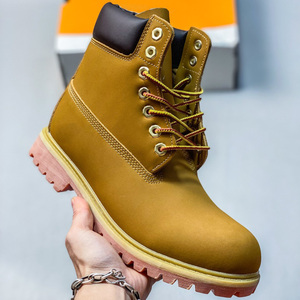 Botas de Tobillo de Cuero de Lujo para Hombre, Diseño de Alta Gama, Impermeables, con Cordones, Estilo Workwear, para Exteriores y Uso Casual - Product Image 2