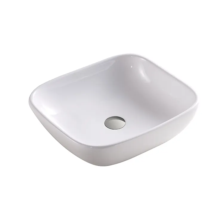 China manufacturer minimalist art basin countertop mounted porcelain vessel vanity sink