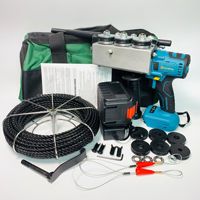 Nouvelle machine à enfiler les câbles sans fil au lithium, automatique, pour fils électriques muraux, rechargeable, pour électricien