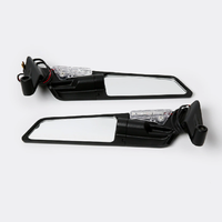 Accessoires universels pour moto, petit rétroviseur de moto en métal noir