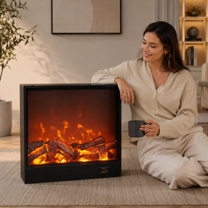 Chimenea Eléctrica Decorativa con Pantalla LCD, sin Gas, sin Chimenea, para Uso en Interiores - Product Image 1