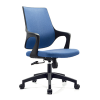 Tissus en maille modernes pour chaises chaise de bureau en maille pour personnel à dossier moyen chaise de bureau pivotante en maille