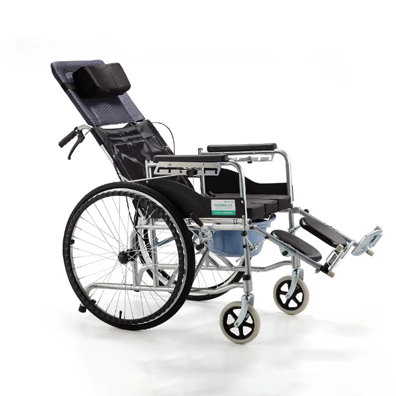 수동 휠체어 밖에 큰 재고 수송 빠른 안락한 경량 휴대용 접히는 장애인 연장자 가정 사용자