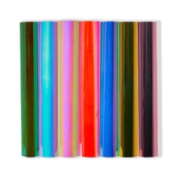 Rouleau de vinyle auto-adhésif PVC mat arc-en-ciel YS 12 pouces x 12 pouces, autocollants décoratifs holographiques permanents pour découpeuse de vinyle