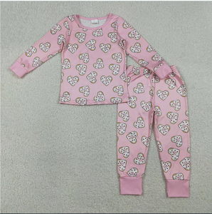 Conjunto de Pijamas para Niñas GLP3245 con Estampado de Corazones Rosados para el Día de San Valentín - Product Image 3