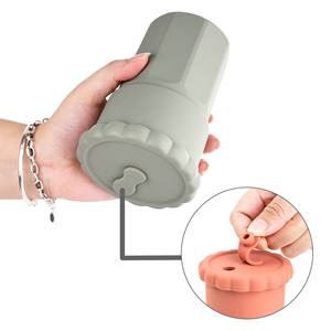 Bouteille d'eau en silicone anti-fuite 500 ml, dernier design, pour parents et enfants, avec paille en silicone – Vente en gros - Product Image 5