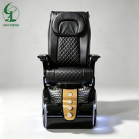 Chaise de pédicure électrique de luxe haut de gamme Jincheng pour salon de manucure et spa, avec massage des pieds et pompe de drainage.