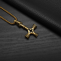 Collier pour homme tendance punk hip-hop avec pendentif croix rétro nordique, vente en gros