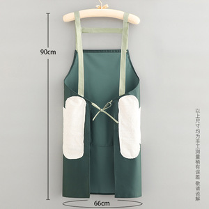 Delantal de Cocina Impermeable y Resistente al Aceite para Mujer, Material de PVC, Uso Diario, Delantal con Tirantes de Estilo Coreano - Product Image 2