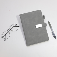 Cuaderno Personalizado con Logotipo, Tapa Dura de Tela A5, para Estudio y Oficina, 100 Hojas Gruesas, Cierre Magnético, Portaplumas