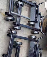 Grandes roues roues auxiliaires noires utilisation véhicule de sauvetage routier roue de véhicule mobile chariot Jack