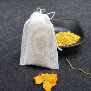 100Pcs Teabags Draw <b>String</b> Filter Paper Herb Loose Empty Tea <b>Bags</b> Eco-Friendly Non-woven Fabrics Tea <b>Bag</b> Partition - Product Image 3