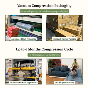 Vacuum Compressed <b>Sofa</b> Bed Two Seat Convertible <b>Sleeper</b> Pillow Back Fabric Loveseat Space-Saving Design Living Room Apartment - Product Image 2