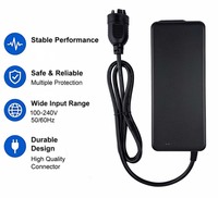 Chargeur de batterie au lithium 42V4A, connecteur 3 broches pour trottinette électrique, adaptateur de chargeur noir ABS+PC avec certification CE ROHS
