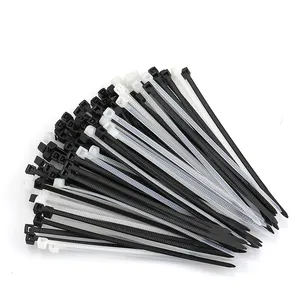 High Quality White Color Zip Ties Wire Straps Black Security Plastic Self Locking Nylon 66 Cable Tie 1.9mm*200mm