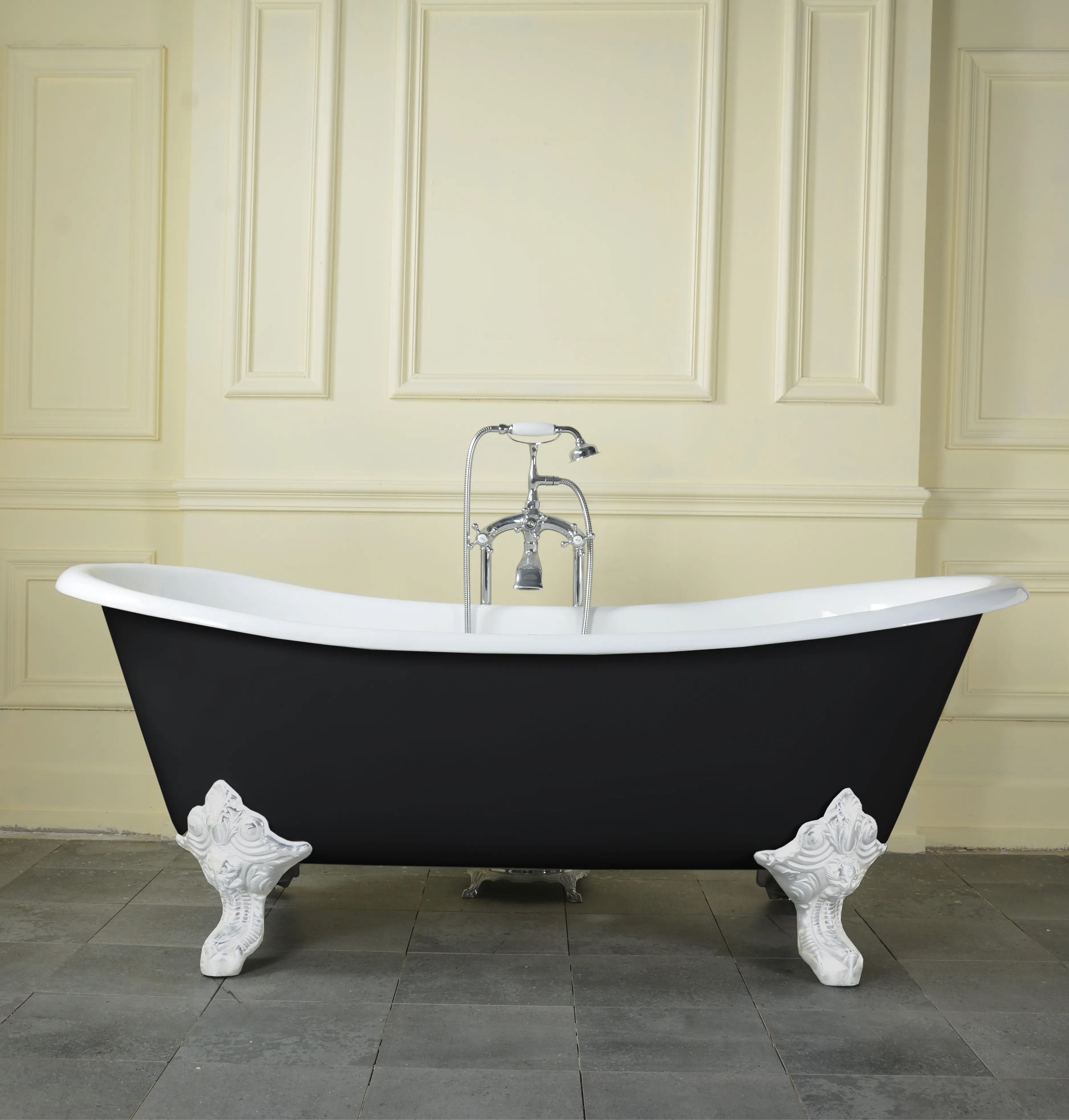 hot sale bathroom slipper cast iron bathtub with clawfoot Antique cast iron bath tubs