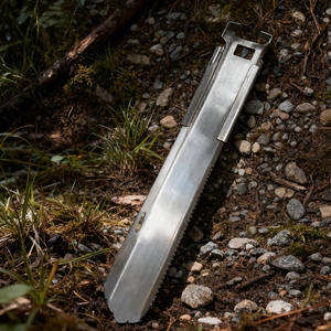 Pala cuadrada multifuncional para exteriores, 20x3,5x2cm, de acero inoxidable, portátil, para acampar, excavar y jardinería - Product Image 1