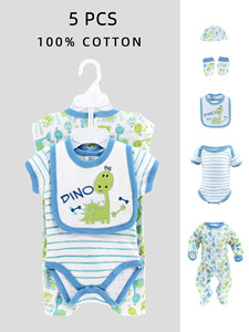 Traje <span class=keywords><strong>de</strong></span> Algodón Puro para Recién Nacidos con Mamelucos para Bebés - Product Image 6
