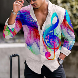 無料サンプル卸売キューバカラーボタンダウンシャツCamisas Africana Grande Taille Homme Chemises Shirts for Men New Styles - Product Image 3