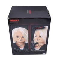 Caja de Embalaje para Muñecas con Temática de Halloween Ecológica Personalizada 'Chica Mala', Ventana Transparente Desvaneciente, Acabado Mate para Envíos
