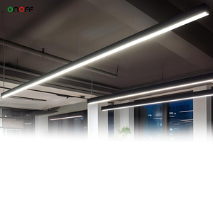 50มม. พีซีตัวกระจายแสง LED จี้เชิงเส้นสามารถเชื่อมต่อได้รูปทรงสี่เหลี่ยมแขวนสำหรับห้องโลหะ - Product Image 1