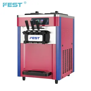 FEST 220V çift motorlu paslanmaz çelik Mini dondurma makinesi ve bar ticari çok fonksiyonlu tezgah dondurma yapma makinesi