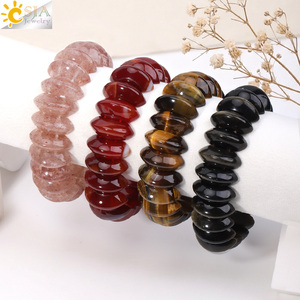 CSJA - Pulsera de Piedras Naturales con Cuentas de Garra de Dragón de Cristal, Brazalete Elástico de Amatista Hecho a Mano, Joyería Unisex, Regalo <span class=keywords><strong>H874</strong></span> - Product Image 2