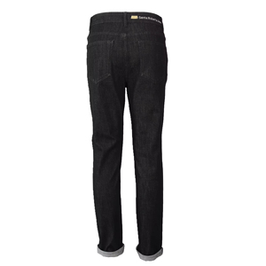 Jean en coton respirant coupe droite style urbain, décontracté et extensible, couleur unie - Product Image 4