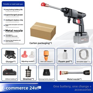 Lavadora de Autos Portátil Inalámbrica de 1000W de <span class=keywords><strong>Alta</strong></span> Potencia para Uso Doméstico, <span class=keywords><strong>Pistola</strong></span> de <span class=keywords><strong>Agua</strong></span> de <span class=keywords><strong>Alta</strong></span> Presión con Batería de Litio para Limpieza a Presión - Product Image 6