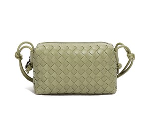 New Style handmade Braided Bag <b>Small</b> square Bag Simple Solid Colour Coin <b>Purse</b> Fashion woven Bag - Product Image 2