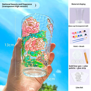 उच्च गुणवत्ता वाले हाथ से तैयार ग्लास कप डिय रंग सेट रचनात्मक सजावट अनुकूलन डिजाइन पेंटिंग के लिए रचनात्मक कला आपूर्ति - Product Image 2