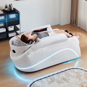 Cama de Lujo para Lavado de Cabello en Salón, Tratamiento Facial, Masajeador Eléctrico Automático de Cuerpo Completo con Calor para Espalda, Lavabo de Cerámica, <span class=keywords><strong>Spa</strong></span> Capilar - Product Image 3
