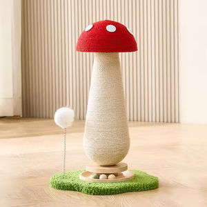 Venta al por mayor del fabricante: Rascador para gatos de madera con diseño de zanahoria y champiñón, tipo tocadiscos, de sisal. - Product Image 1