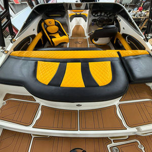 Plancher en teck EVA moderne antidérapant de conception carrée en bois brossé pour usage extérieur, pour yacht marin Chaparral 204 SSI 2004-2009 - Product Image 2