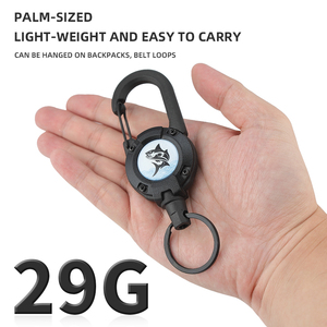 Cortador de Cabo de Aço ABS+Inox KLIFISHING com Fecho Magnético, 360 °   Chaveiro Retrátil para Pesca Zinger Rotativo - Product Image 6