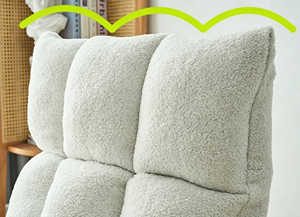 Fauteuil de salon pliable en tissu bouclé effet peluche, style tatami, pour baie vitrée, salon, balcon, chambre, canapé paresseux, modèle tendance - Product Image 6
