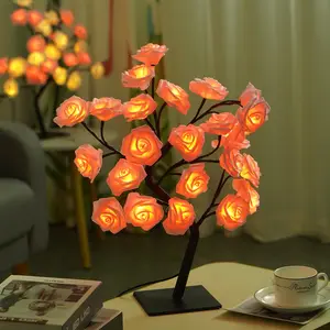 I370 luci a LED colorate luci per alberi di Rose luci notturne Decorative per la casa con Base in plastica staccabile