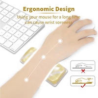 Tapis de souris de jeu personnalisable en gel transparent en forme de lingot de cristal, résistant à l'eau, avec repose-poignet, pour le bureau