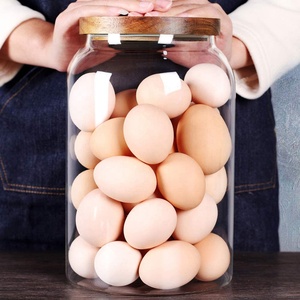 Storage Jar Storage New Design 1250ml 2000ml Wooden Lid Vintage Large Glass Storage Jar