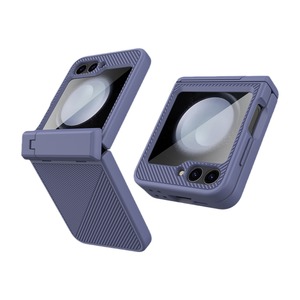 เคสป้องกันรอบด้านรุ่นใหม่ของ Huanmin สำหรับ Samsung Z Flip 6 มาพร้อมขาตั้งแบบสปริงและดีไซน์พับเฉียง - Product Image 5