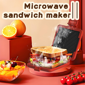 Pembuat Sandwich Silikon Grosir untuk Microwave, Logo Dapat Disesuaikan, Alat Press Panini, Pembuat Roti Panggang Keju, Bebas BPA, Aman untuk Mesin Cuci Piring - Product Image 3